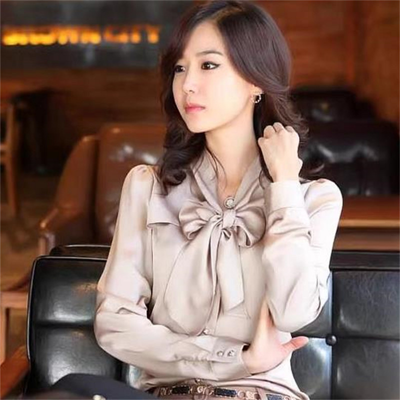 Sieviešu blūze ar pilnām piedurknēm Sieviešu jaka šifona krekli ar vienrindu topi Pavasara un rudens karstā izpārdošana