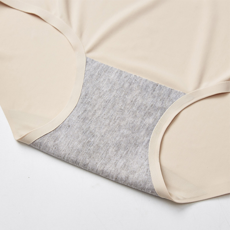 GICZI S-XXXXL Sieviešu lielizmēra biksītes Solid Ice Silk Bezšuvju apakšveļa Biksītes sievietēm Komforta apakšveļa Intīmas Biksītes 4XL