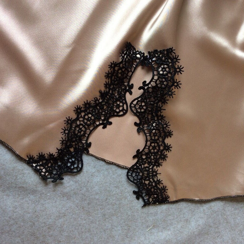 Szexi hálóruha Lady Szexi selyem szatén éjszakai ruha V-nyakú hálóing nagy méretű hálóing csipkés hálóruha női hálóing hölgyeknek