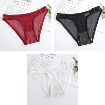 Chiloți sexy pentru femei Tanga confortabilă G-string transparentă de culoare solidă Lenjerie feminină Lenjerie SML