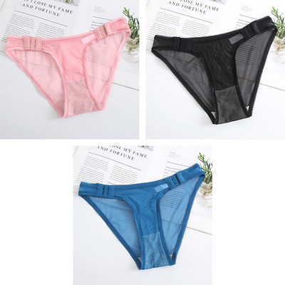 Chiloți sexy pentru femei Tanga confortabilă G-string transparentă de culoare solidă Lenjerie feminină Lenjerie SML