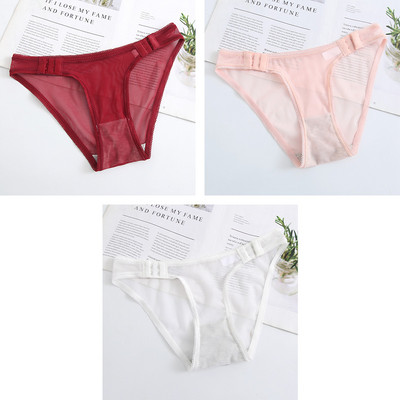 Chiloți sexy pentru femei Tanga confortabilă G-string transparentă de culoare solidă Lenjerie feminină Lenjerie SML