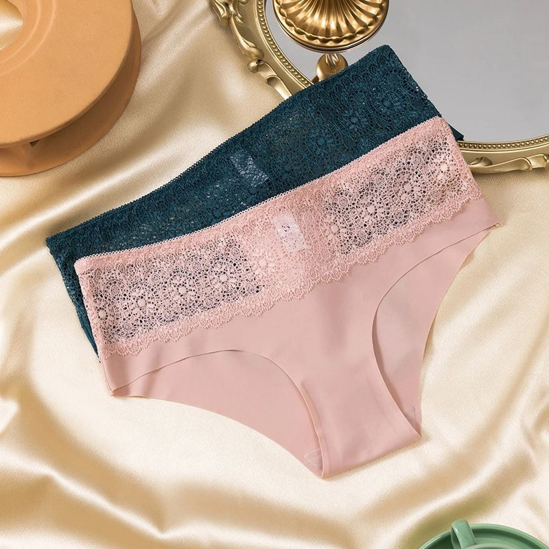 WarmSteps naiste õmblusteta püksid Ice siidist pitsist aluspesu naistele Solid Stain siidist pesu Intiamtes aluspüksid püksid SL