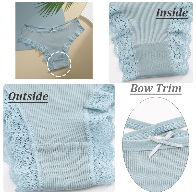 Szexi csipkebugyi női pamut brazil bugyi üreges, alacsony emelkedésű fehérnemű női légáteresztő puha intim fehérnemű S-XL