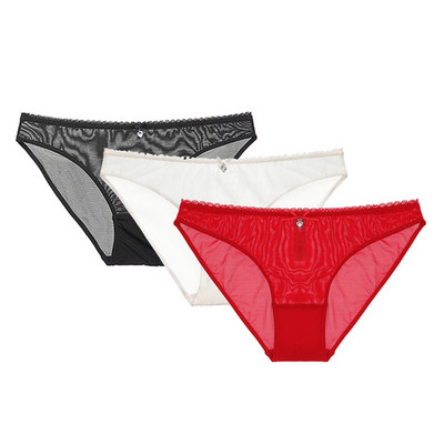 Varsbaby szexi fonal masni gyémánt átlátszó fehérnemű alacsony szárú alsónadrág tömör S-XXL bugyi 3db/tétel