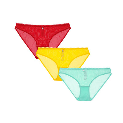 Varsbaby szexi fonal masni gyémánt átlátszó fehérnemű alacsony szárú alsónadrág tömör S-XXL bugyi 3db/tétel