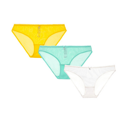 Varsbaby szexi fonal masni gyémánt átlátszó fehérnemű alacsony szárú alsónadrág tömör S-XXL bugyi 3db/tétel