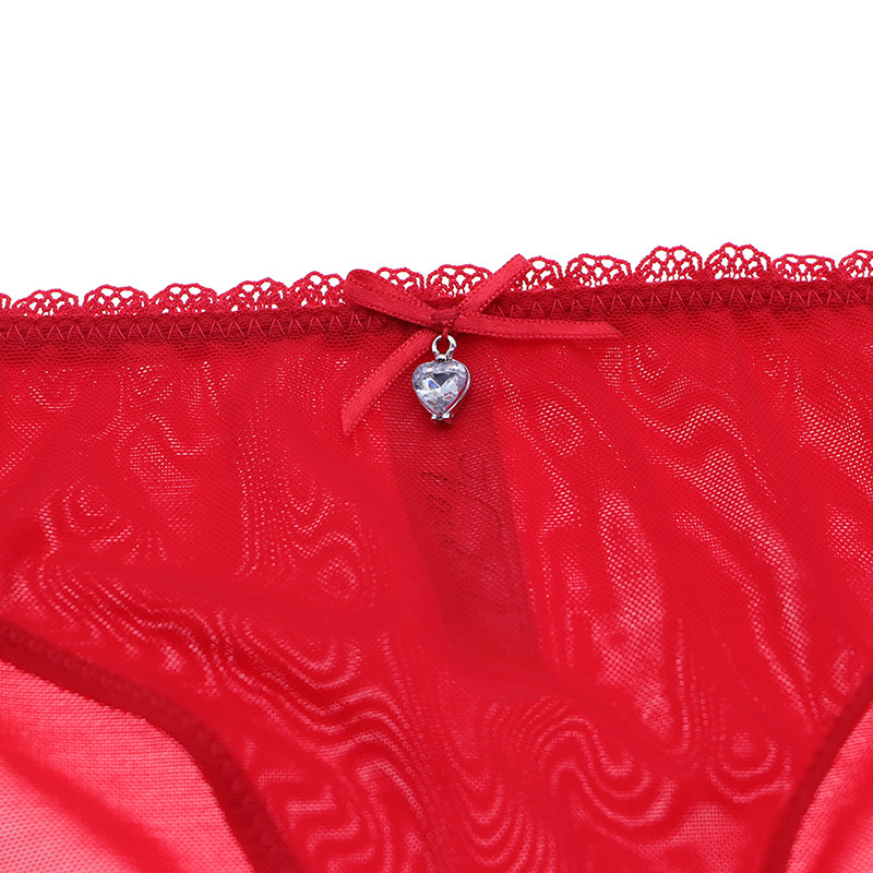 Varsbaby szexi fonal masni gyémánt átlátszó fehérnemű alacsony szárú alsónadrág tömör S-XXL bugyi 3db/tétel