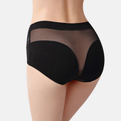 Jauna stila push up dāmu kokvilnas, augstu vidukli paceļamas seksīgas biksītes ar augstu elastību plus izmēra sieta mežģīņu trīsstūrveida apakšveļa