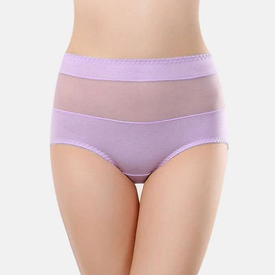 Jauna stila push up dāmu kokvilnas, augstu vidukli paceļamas seksīgas biksītes ar augstu elastību plus izmēra sieta mežģīņu trīsstūrveida apakšveļa