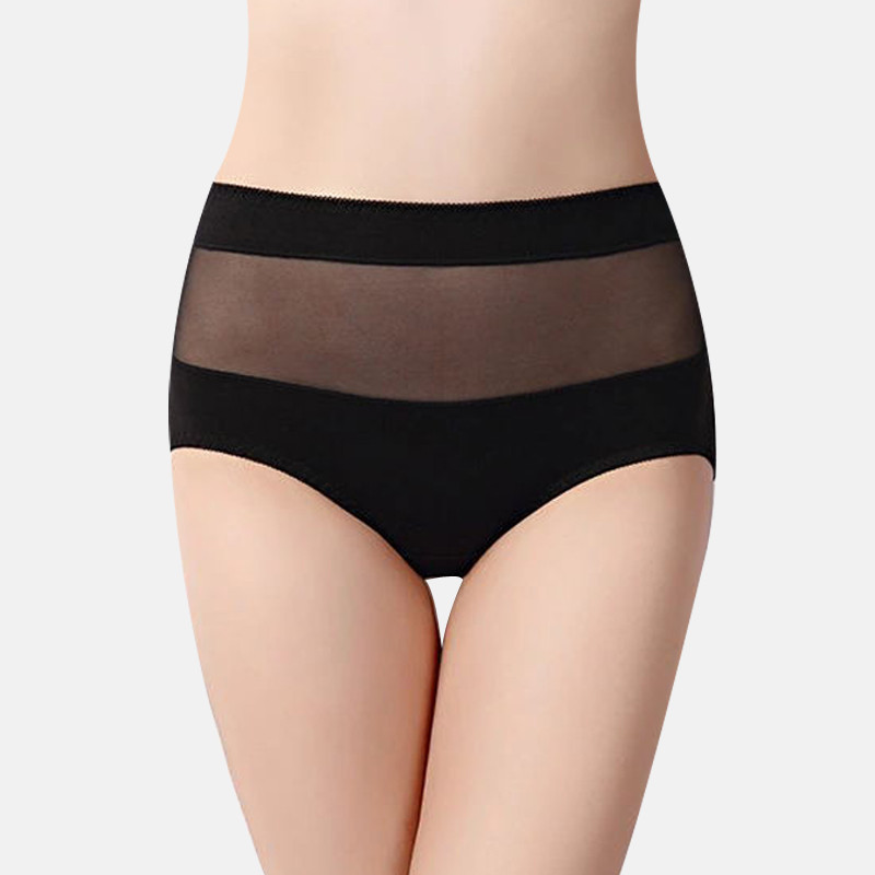 Jauna stila push up dāmu kokvilnas, augstu vidukli paceļamas seksīgas biksītes ar augstu elastību plus izmēra sieta mežģīņu trīsstūrveida apakšveļa