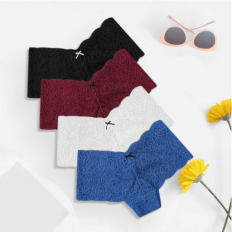 Chiloți pentru femei, cu control pe burtă, mai mari, sexy, din dantelă, boxer, fără sudură, uni, cu talie joasă, lenjerie sexy pentru femei fine