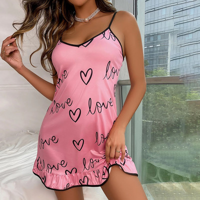 Sieviešu mājas piena zīda seksīgs guļamveļa naktskleita bez piedurknēm naktskrekli ar V veida kakla izgriezumu naktskrekls naktskrekls sieviešu pidžamas mājas apģērbs