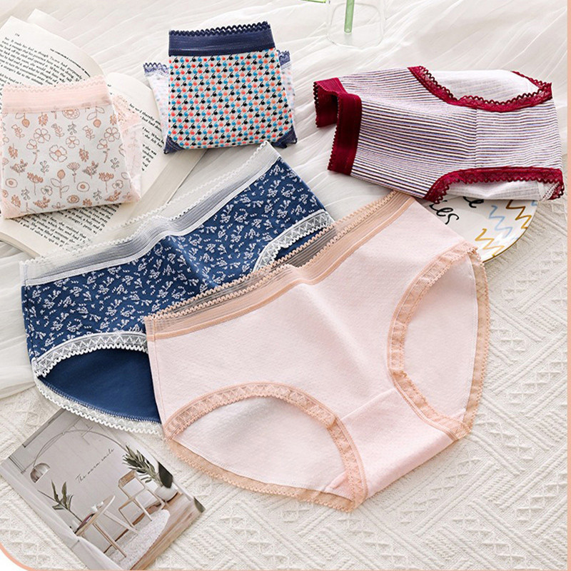 Piim siidist aluspüksid naistele Pehmed venivad püksid Lillelised naiste aluspesu Nahasõbralikud aluspüksid püksid