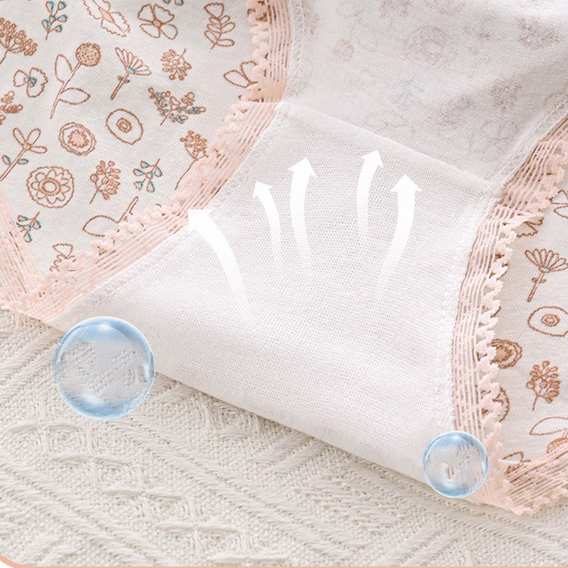 Piim siidist aluspüksid naistele Pehmed venivad püksid Lillelised naiste aluspesu Nahasõbralikud aluspüksid püksid