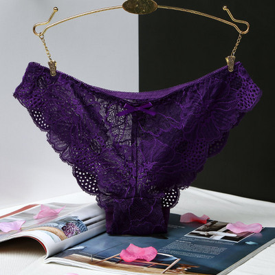BANNIROU 1kom seksi čipkane prozirne gaćice donje rublje za žene Ženske gaćice niskog struka s mašnom Žensko donje rublje Intimates