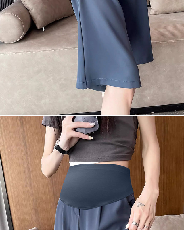 Suvemood Rasedate puuvillased linased püksid õhukesed kõrge vöökohaga püksid rase naine kärbitud püksid rasedus Capris pidulikud püksid