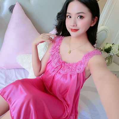 Vasaras sieviešu naktskrekls Jaunas līgavas kāzu mežģīnes Seksīga ledus zīda naktskrekls brīva liela izmēra simulācijas zīda naktskrekls mājas apkalpošana