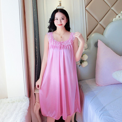 Vasaras sieviešu naktskrekls Jaunas līgavas kāzu mežģīnes Seksīga ledus zīda naktskrekls brīva liela izmēra simulācijas zīda naktskrekls mājas apkalpošana