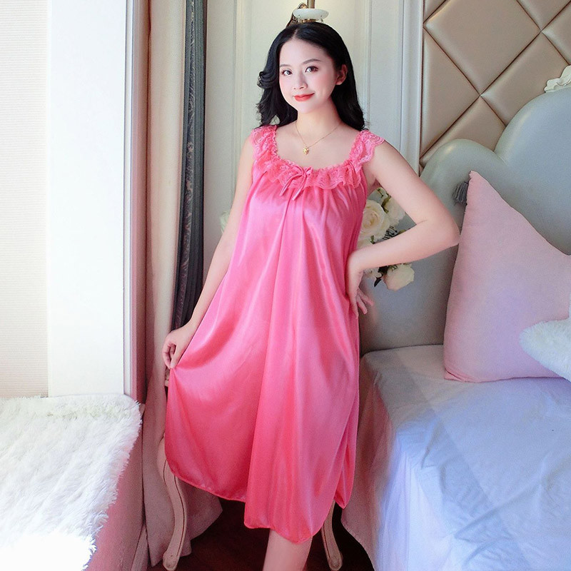 Vasaras sieviešu naktskrekls Jaunas līgavas kāzu mežģīnes Seksīga ledus zīda naktskrekls brīva liela izmēra simulācijas zīda naktskrekls mājas apkalpošana