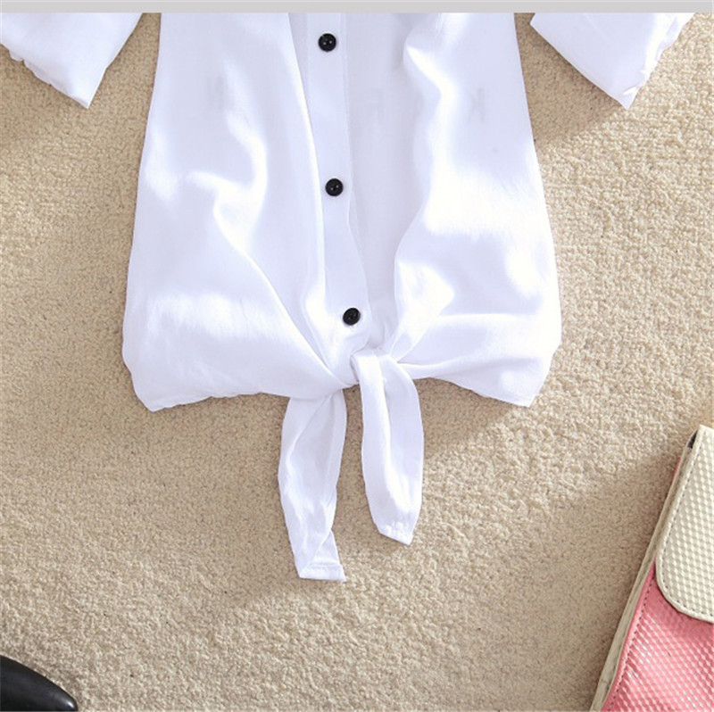 Ženske košulje Bijele bluze Kimono Ljetni top Ženske košulje s otisnutim slovima Rukavi s otvorenim ovratnikom Ležerni kardigan s printom DD2433