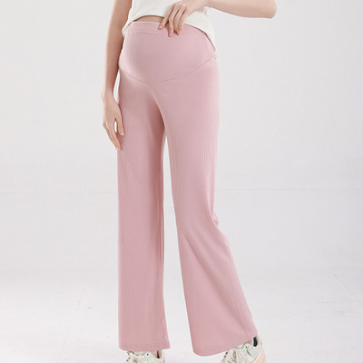 Hlače za trudnice Široki labavi elastični struk Hlače za trbuh Odjeća za trudnice Ležerne trudničke ravne hlače Proljetne trudničke
