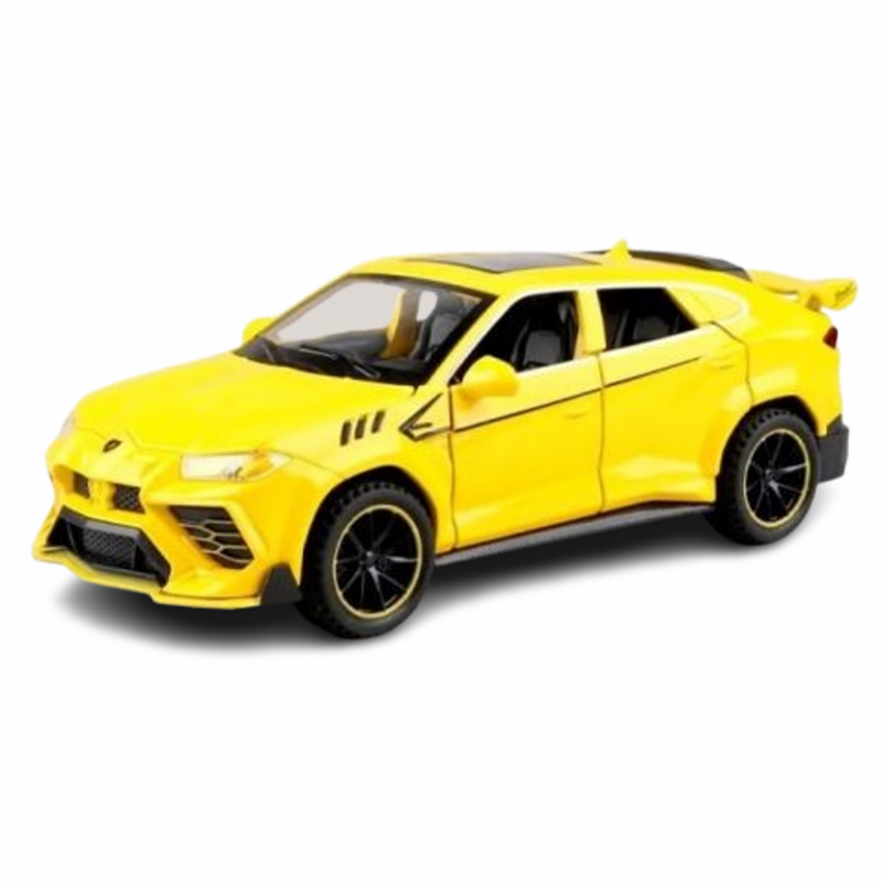 Играчка Кола, Lamborghini, Звук, Метална, Жълта, 16х6х5 см