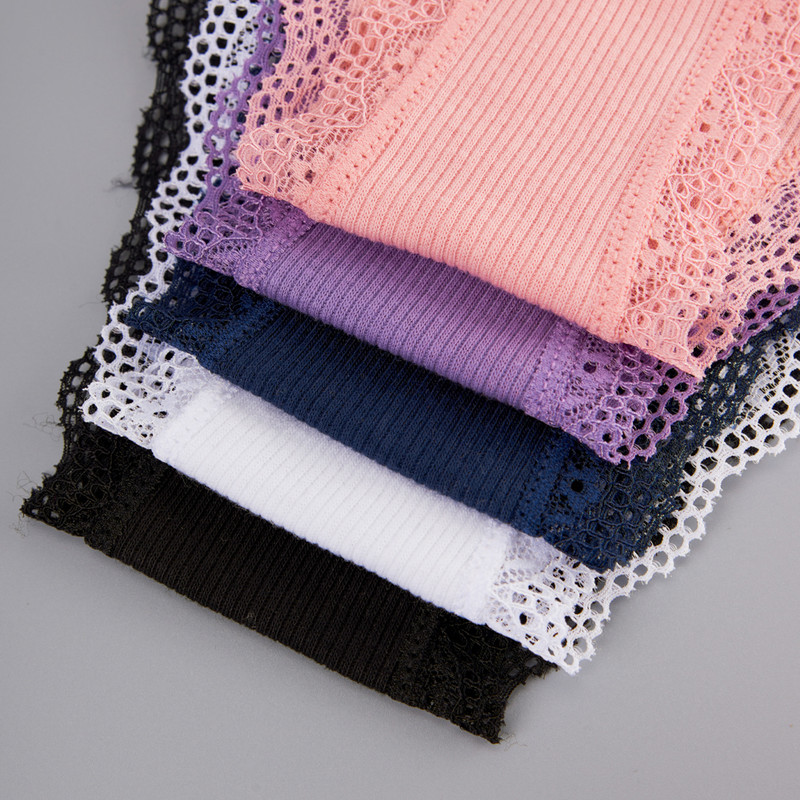 Seksikad pitsist puuvillased püksid naiste ühevärvilised mugavad aluspüksid naiste pehme aluspesu hingav intiimpesu aluspüksid