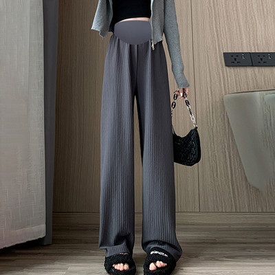 2024, primăvară, vară, femei însărcinate, pantaloni cu burtă, pantaloni drepti de maternitate cu talie înaltă, haine de sarcină de mărime unică