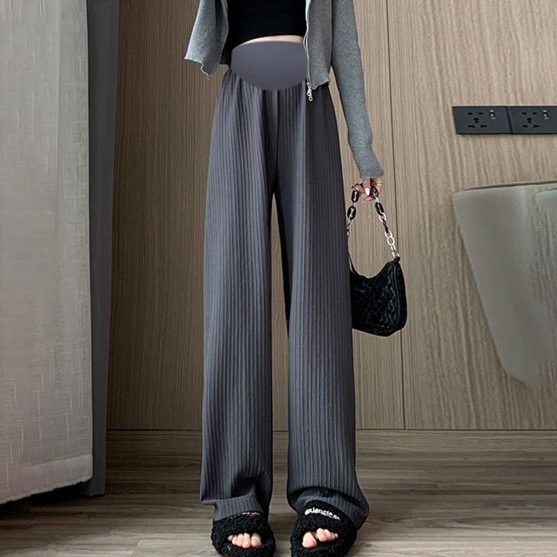 2024, primăvară, vară, femei însărcinate, pantaloni cu burtă, pantaloni drepti de maternitate cu talie înaltă, haine de sarcină de mărime unică