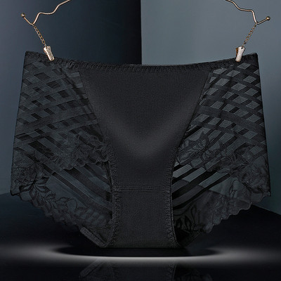 Seksīgas mežģīnes bezšuvju dobas sieviešu apakšveļa caurspīdīga mīksta, elpojoša sieviešu apakšbiksītes ar augstu elastību, plānas biksītes