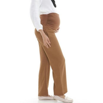 Emotion Moms Women Maternity Pregnant Palazzo Long Pants Pregnancy Регулируеми панталони с висока талия Cool Lenen Fabric