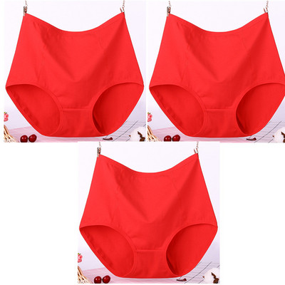 3 tk/partii suur suurus XL-6XL Seksikad kõrge vöökohaga naiste puuvillased aluspüksid hingavad püksid Aluspesu pesu aluspüksid naiste intiimsed aluspüksid