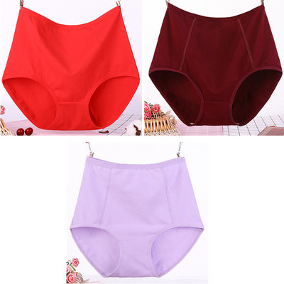 3 tk/partii suur suurus XL-6XL Seksikad kõrge vöökohaga naiste puuvillased aluspüksid hingavad püksid Aluspesu pesu aluspüksid naiste intiimsed aluspüksid