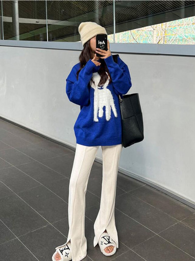 Rudens un ziemas grūtniecēm ērtas bikses ar vēderu priekšpusē ar augstu vidukli Grūtnieču vēderbikses Biroja dāmu apģērbi