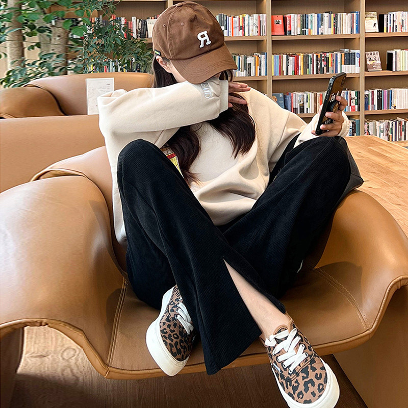 Rudens un ziemas grūtniecēm ērtas bikses ar vēderu priekšpusē ar augstu vidukli Grūtnieču vēderbikses Biroja dāmu apģērbi