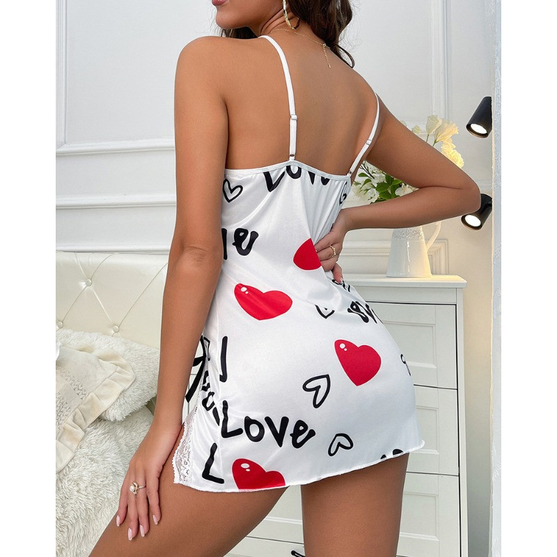 2024. aasta kevadsuvi, uus naiste trükitud sukkadega seelik Seksikas kodukandja pidžaamakleit