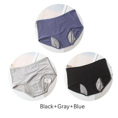 3 τμχ Αντιβακτηριδιακό φυσιολογικό παντελόνι L-8XL Εμμηνορροϊκό εσώρουχο με προστασία από διαρροές Γυναικεία εσώρουχα Εμμηνόρροια Διχτυωτό αναπνεύσιμο σλιπ