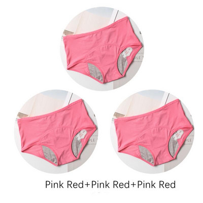 3 τμχ Αντιβακτηριδιακό φυσιολογικό παντελόνι L-8XL Εμμηνορροϊκό εσώρουχο με προστασία από διαρροές Γυναικεία εσώρουχα Εμμηνόρροια Διχτυωτό αναπνεύσιμο σλιπ