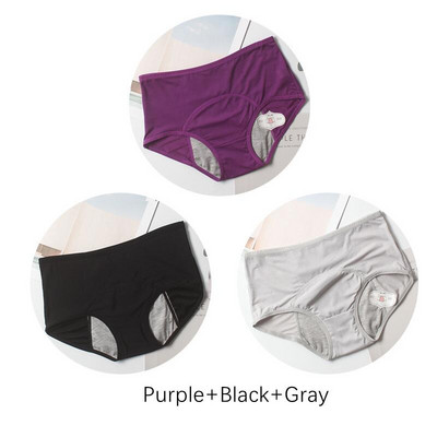 3 τμχ Αντιβακτηριδιακό φυσιολογικό παντελόνι L-8XL Εμμηνορροϊκό εσώρουχο με προστασία από διαρροές Γυναικεία εσώρουχα Εμμηνόρροια Διχτυωτό αναπνεύσιμο σλιπ