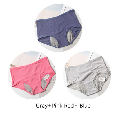 3 τμχ Αντιβακτηριδιακό φυσιολογικό παντελόνι L-8XL Εμμηνορροϊκό εσώρουχο με προστασία από διαρροές Γυναικεία εσώρουχα Εμμηνόρροια Διχτυωτό αναπνεύσιμο σλιπ