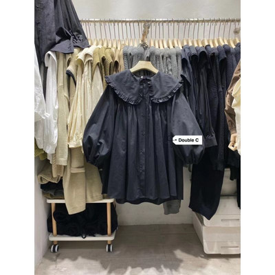 Krekli Sievietēm Pavasaris Jauns Plaids Pīters Pens Apkakles Ruffles Brīvi Visi atbilst College Japanese Mujer Kawaii Swwet Tender Chemise Femme