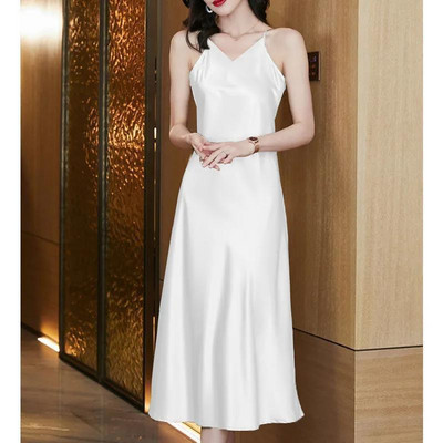 Chemise hálóing női szexi hosszú alvás ruha nyári V-nyakú nadrágos hálóing bő kimonó pongyola alkalmi fehérnemű