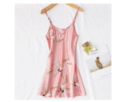 Set de rochii de noapte sexy pentru femei, 2 piese, pijama cu decolteu in V, pijama matasoasa, costum de dormit de primavara, pentru femeie