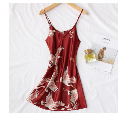 Set de rochii de noapte sexy pentru femei, 2 piese, pijama cu decolteu in V, pijama matasoasa, costum de dormit de primavara, pentru femeie