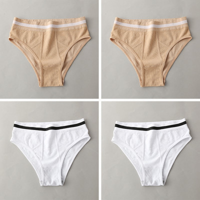 S-3XL 3-5Gb Sieviešu sporta biksītes ar augstu vidukli Biksītes Komforta vienkrāsains apakšveļa Seksīgas apakšbikses Intīma apakšveļa Mīkstas biksītes