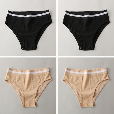 S-3XL 3-5Gb Sieviešu sporta biksītes ar augstu vidukli Biksītes Komforta vienkrāsains apakšveļa Seksīgas apakšbikses Intīma apakšveļa Mīkstas biksītes