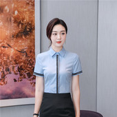 2021. aasta suvekontor Naiste tööriided Pluus Naiste topid Riided OL Ametlik vormiriietus Naiste ärisärk, 5XL