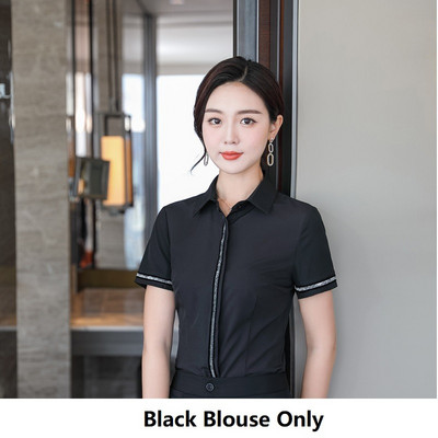 2021. aasta suvekontor Naiste tööriided Pluus Naiste topid Riided OL Ametlik vormiriietus Naiste ärisärk, 5XL