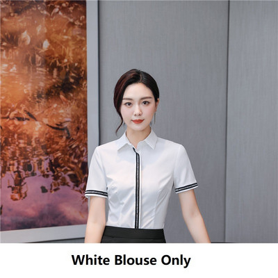 2021. aasta suvekontor Naiste tööriided Pluus Naiste topid Riided OL Ametlik vormiriietus Naiste ärisärk, 5XL